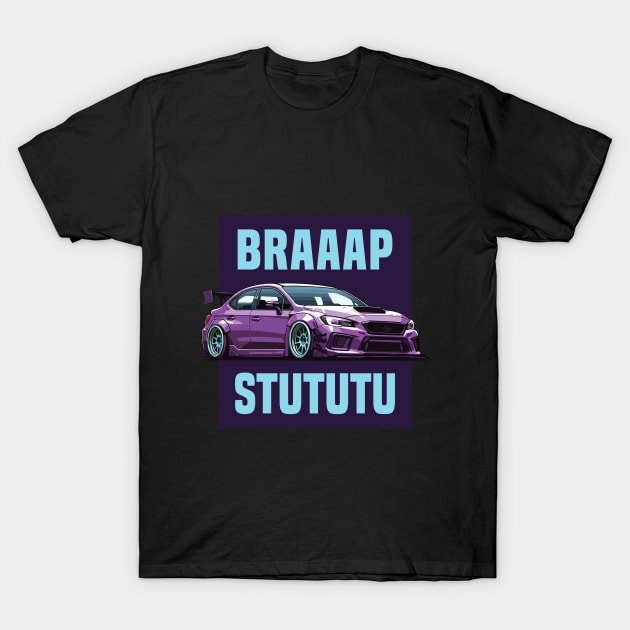 Subaru STI Car Art - Impreza WRX Widebody Modified JDM Car T-Shirt by JDM-Rey